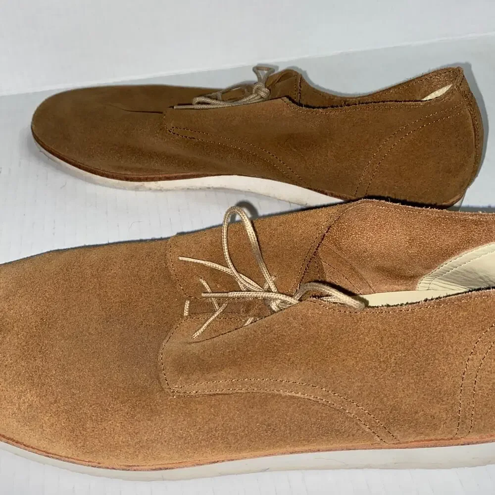 Nisolo Tobacco Brown Suede Lightweight Flex Derby Shoes Men's Size 11